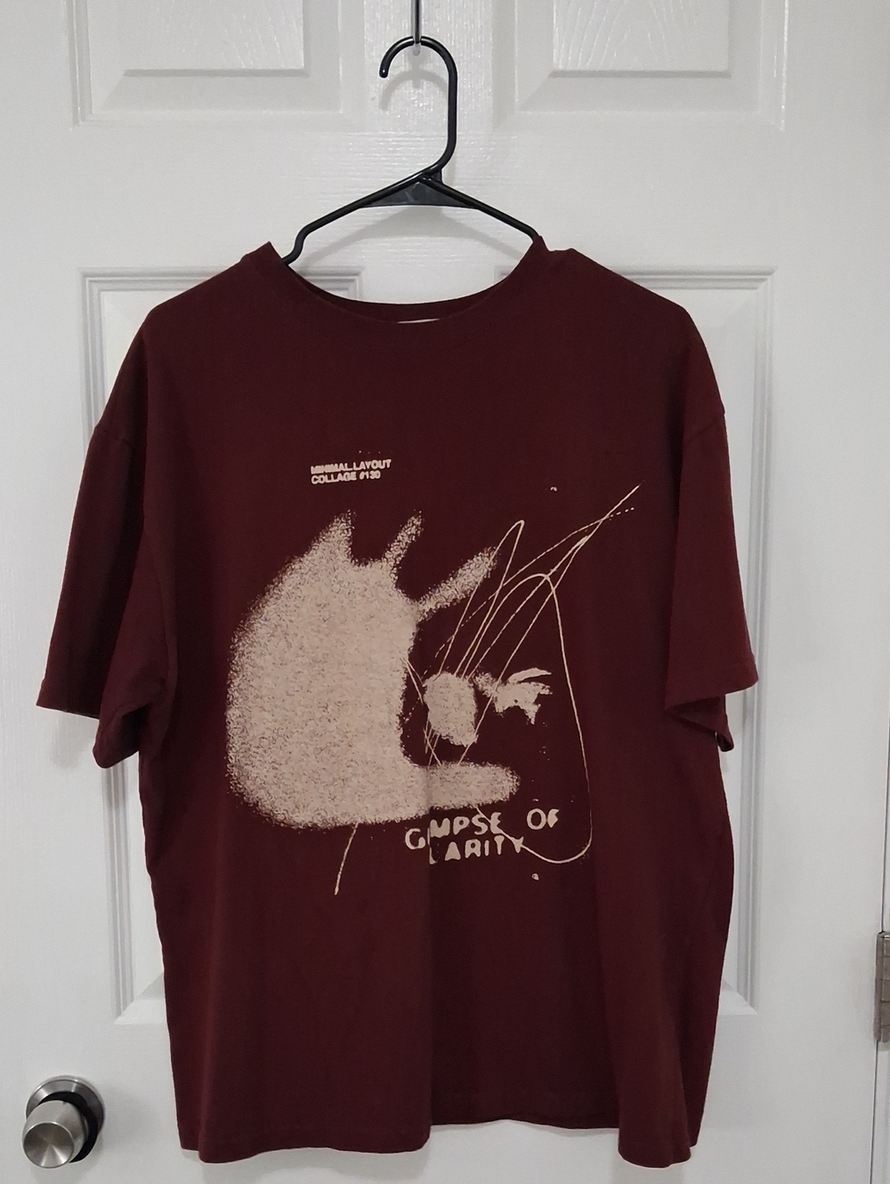 Men's Maroon Graphic Crewneck T‑Shirt - Casual Everyday